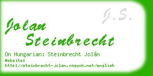 jolan steinbrecht business card